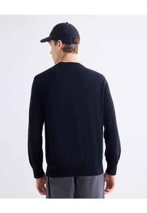 Saco  Para Hombre Cuello Redondo Color Negro Marca Seven Seven #45330254