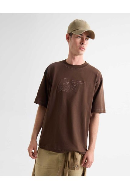 Camiseta Para Hombre Manga Corta Cuello Redondo Color Café Marca Seven Seven #45092698