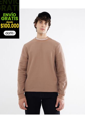 Buzo Para Hombre Cuello Redondo Color Camel Marca Seven Seven #45060675 Seven Seven