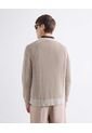 Saco  Para Hombre Cuello Redondo Color Beige Marca Seven Seven #45330259 de Seven Seven
