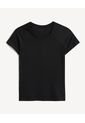 Camiseta  Para Mujer Manga Corta Cuello V Color Negro Marca Seven Seven #28096495 de Seven Seven