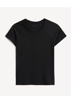 Camiseta Para Mujer Manga Corta Cuello V Color Negro Marca Seven Seven #28096495