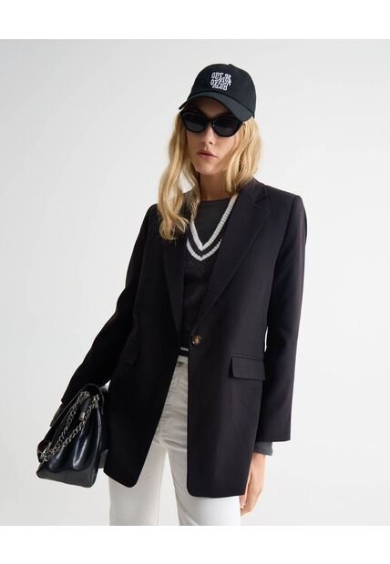 Blazer Para Mujer  Color Negro Marca Seven Seven #28400053