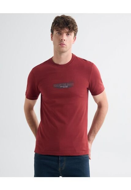 Camiseta Para Hombre Manga Corta Cuello Redondo Color Rojo Marca Seven Seven #45092664