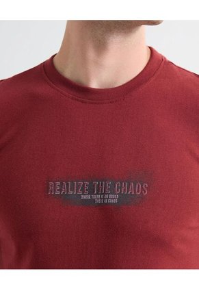 Camiseta Para Hombre Manga Corta Cuello Redondo Color Rojo Marca Seven Seven #45092664