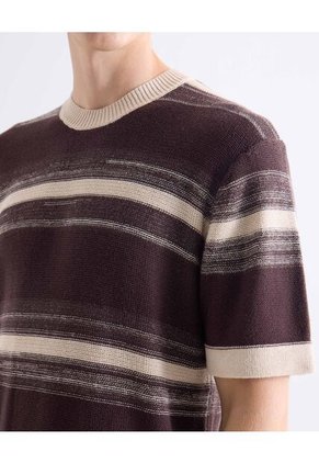 Camiseta  Para Hombre Manga Corta Cuello Redondo Color Café Marca Seven Seven #45092816