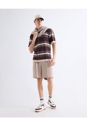 Camiseta  Para Hombre Manga Corta Cuello Redondo Color Café Marca Seven Seven #45092816