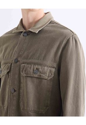 Chaqueta  Para Hombre Trucker Color Verde Marca Seven Seven #45080485