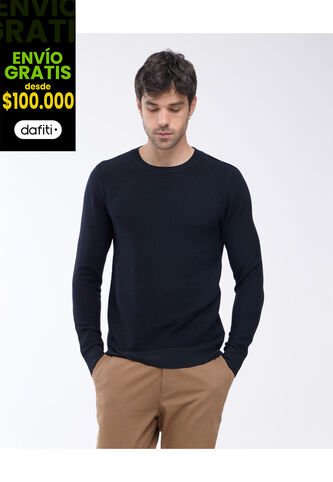 Saco Para Hombre Cuello Redondo Color Negro Marca Seven Seven #45330222 Seven Seven