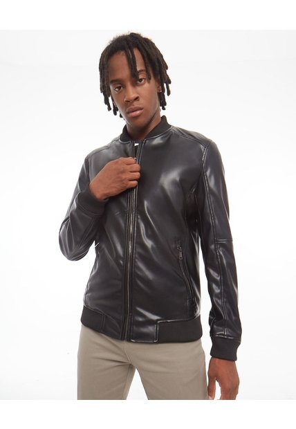 Chaqueta Para Hombre Bomber Color Negro Marca Seven Seven #45080377