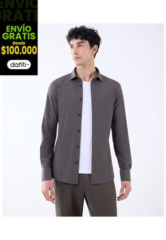 Camisa Para Hombre Manga Larga  Color Verde Oscuro Marca Seven Seven #45012065 Seven Seven