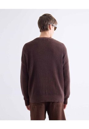 Saco  Para Hombre Cardigan Color Café Marca Seven Seven #45330266