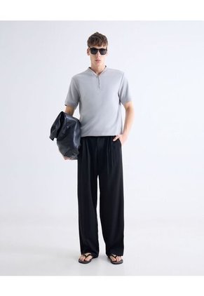 Polo  Para Hombre Cuello Tejido Sin Bolsillo Color Gris Marca Seven Seven #45110921