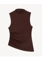 Camiseta Corta Manga Sisa  Para Mujer Café Seven Seven de Seven Seven