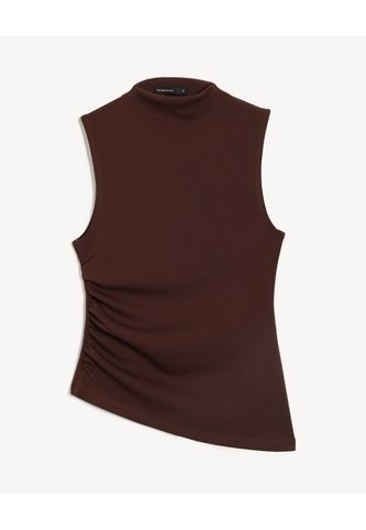 Camiseta Corta Manga Sisa  Para Mujer Café Seven Seven Seven Seven