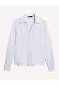 Blusa Camisera Popelina Soft  Para Mujer Celeste Seven Seven de Seven Seven