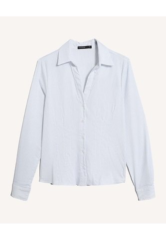 Blusa Camisera Popelina Soft  Para Mujer Celeste Seven Seven Seven Seven