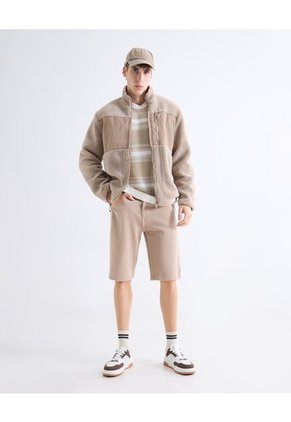 Camiseta  Para Hombre Manga Corta Cuello Redondo Color Beige Marca Seven Seven #45092817