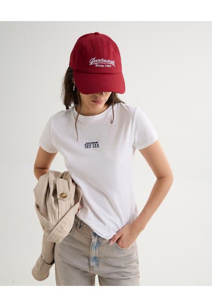 Camiseta Para Mujer Manga Corta Cuello Redondo Color Crudo Marca Seven Seven #28096225