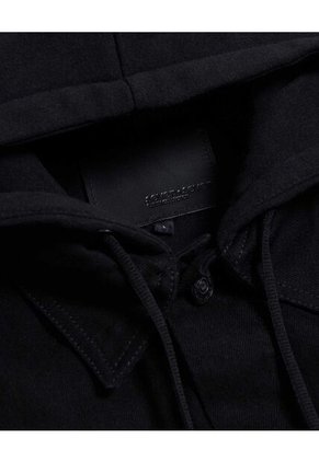 Chaqueta Trucker Con Capota  Para Hombre Negro Seven Seven