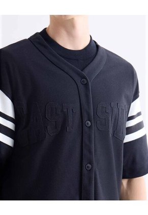 Camisa  Para Hombre Sobrecamisa Manga Corta Color Negro Marca Seven Seven #45012224