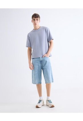 Camiseta  Para Hombre Manga Corta Cuello Redondo Color Azul Marca Seven Seven #45092832