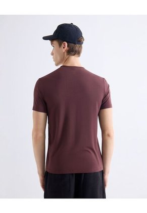 Camiseta  Para Hombre Manga Corta Cuello Redondo Color Vino Marca Seven Seven #45092844