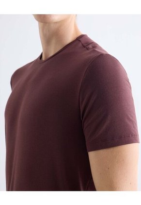 Camiseta  Para Hombre Manga Corta Cuello Redondo Color Vino Marca Seven Seven #45092844