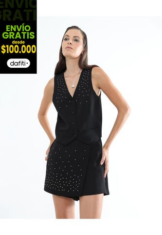 Chaleco Para Mujer  Color Negro Marca Seven Seven #28250114 Seven Seven