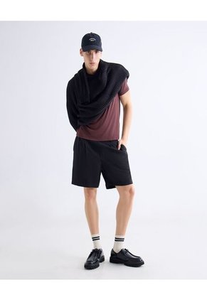 Camiseta  Para Hombre Manga Corta Cuello Redondo Color Vino Marca Seven Seven #45092844