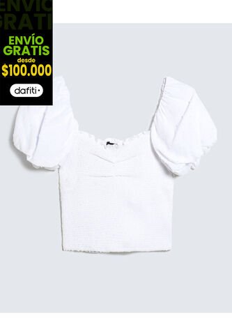 Blusa Para Mujer Manga Corta Color Blanco Marca Seven Seven #28124005 Seven Seven