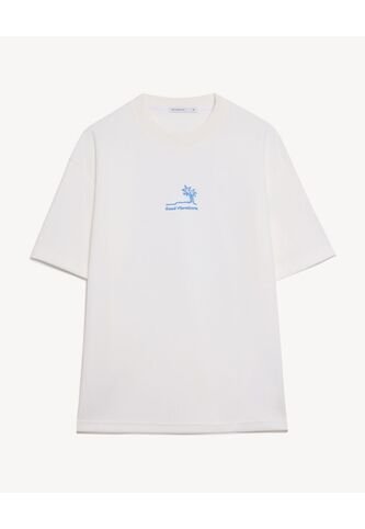 Camiseta Relaxed Estampado Chill  Para Hombre Blanco Seven Seven Seven Seven