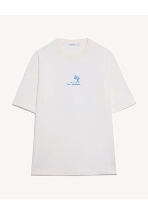 Camiseta Relaxed Estampado Chill Para Hombre Blanco Seven Seven