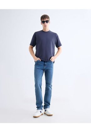 Camiseta  Para Hombre Manga Corta Cuello Redondo Color Azul Marca Seven Seven #45092873