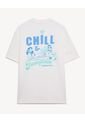 Camiseta Relaxed Estampado Chill  Para Hombre Blanco Seven Seven de Seven Seven