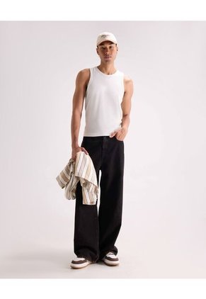 Camiseta Rib Tank Top Para Hombre Blanco Seven Seven