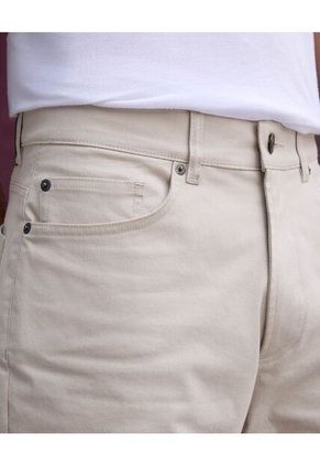 Pantalón Straight 5 Bolsillos Para Hombre Beige Seven Seven