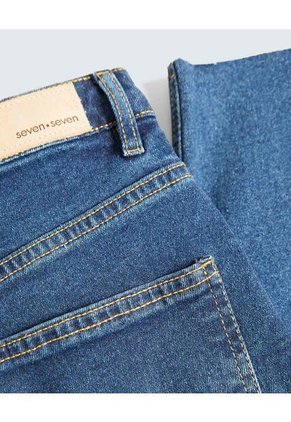Jean Para Mujer Mom Color Azul Marca Seven Seven #28160926