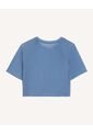 Camiseta Crop Deportiva En Mesh  Para Mujer Azul Seven Seven de Seven Seven