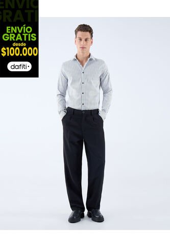 Camisa Para Hombre Manga Larga  Color Verde Oscuro Marca Seven Seven #45012064 Seven Seven