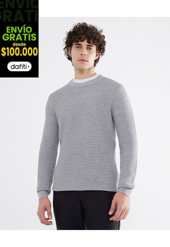 Saco Para Hombre Cuello Redondo Color Gris Claro Marca Seven Seven #45330235 Seven Seven