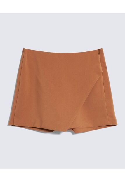 Short Para Mujer Multiusos Plano Color Camel Marca Seven Seven #28191082