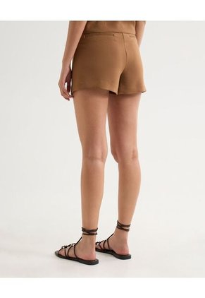 Short Para Mujer Multiusos Plano Color Camel Marca Seven Seven #28191082