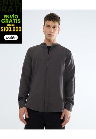 Camisa Para Hombre Manga Larga  Color Verde Oscuro Marca Seven Seven #45012069 Seven Seven