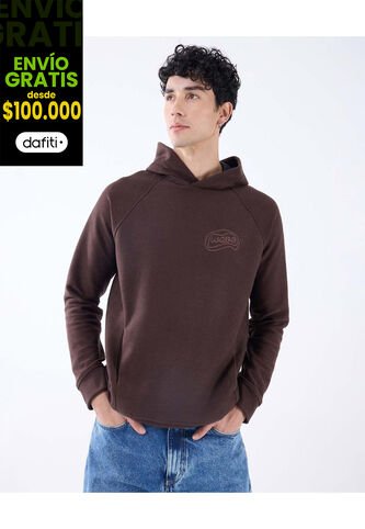 Buzo Para Hombre Hoodie Color Cafe Oscuro Marca Seven Seven #45060682 Seven Seven