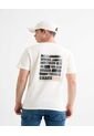 Camiseta Estampado Chaos  Para Hombre Marfil Seven Seven de Seven Seven