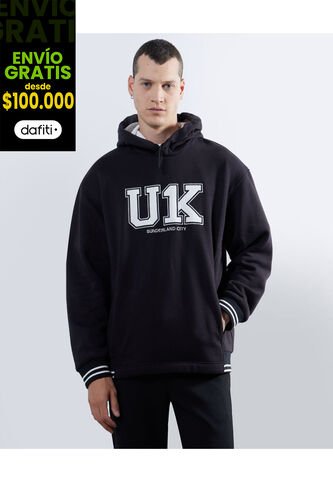 Buzo Para Hombre Hoodie Color Negro Marca Seven Seven #45060680 Seven Seven