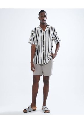 Camisa Para Hombre Manga Corta Color Negro Marca Seven Seven #45012005