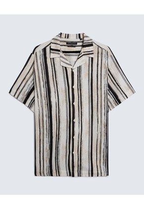 Camisa Para Hombre Manga Corta Color Negro Marca Seven Seven #45012005