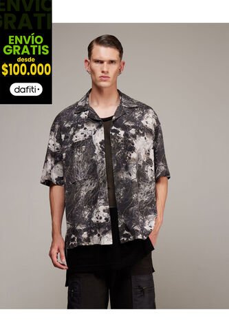 Camisa Para Hombre Manga Corta  Color Negro Marca Seven Seven #45011999 Seven Seven